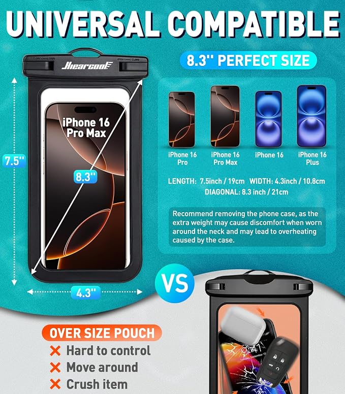 Hiearcool Waterproof Phone Pouch, Waterproof Phone Case - Image 2