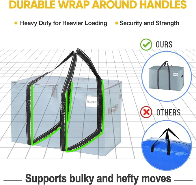 VENO 10 Pack Moving Bags, Heavy Duty, Moving Boxes Alternative, Packing Storage - Image 5