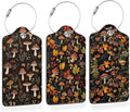 Psychedelic Mushrooms, Butterflies, Insectsts 3 Pack PU Leahter Luggage Tag by Losthll