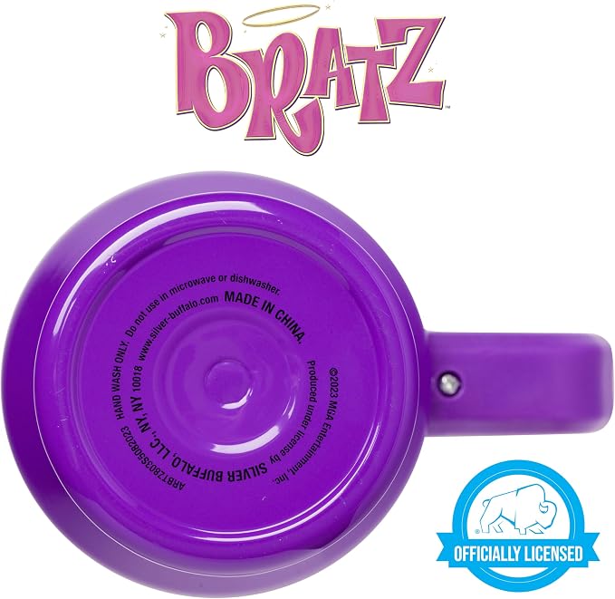 Silver Buffalo Bratz Featuring Cloe, Yasmin, Jade, and Sasha Double Walled Stainless Steel Tumbler with Handle and Straw, Fits in Standard Cup Holder, 40 Ounces - Image 7