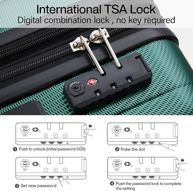 Hanke 29 Inch Expandable Checked Luggage Lightweight PC Hard Shell Luggage - Image 6