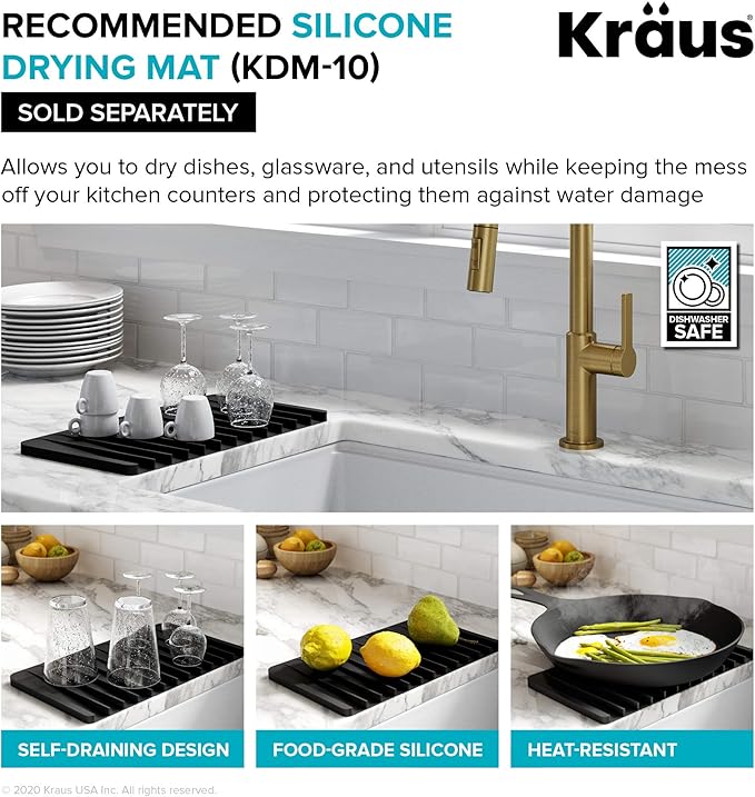 KRAUS Kore 57-inch Undermount Workstation 16 Gauge Single Bowl Stainless Steel - Image 18
