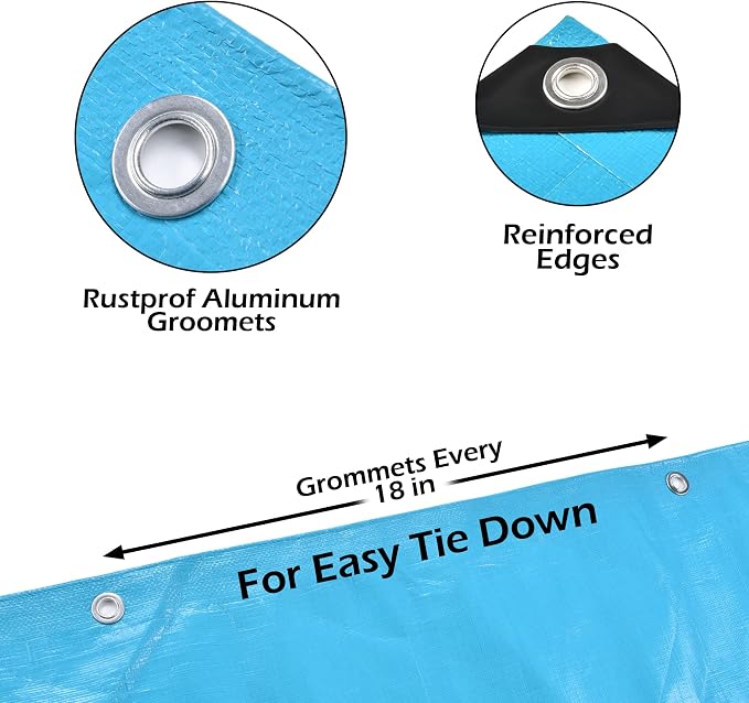 Tarps Heavy Duty Waterproof 10x12-12 mil Thick Camping Tent - Image 3