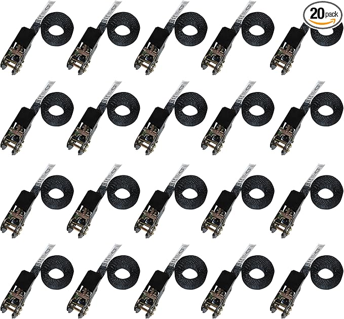 1” x 6’ Endless Ratchet Strap — 20 Pack by Shippers+Supplies