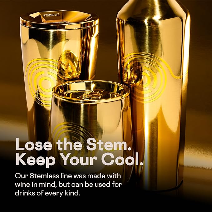 Corkcicle Stemless Insulated Wine Glass Tumbler - Beverages Cold 6 Hours & Hot 3 Hours - Stainless Steel - Easy-Grip - Summer Drinkware Gift - Keeps Drinks Ice - 12 oz - C-3PO - Image 6