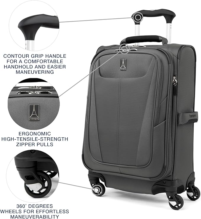 Travelpro Maxlite 5 Softside Expandable Carry on Luggage - Image 4