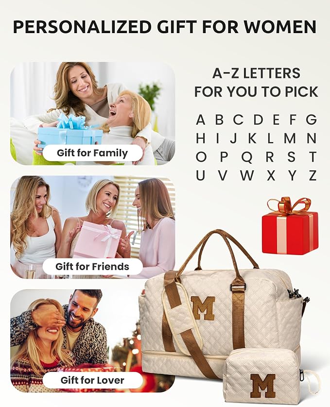 Birthday Gifts for Women-Initial Duffle Bag - Image 7