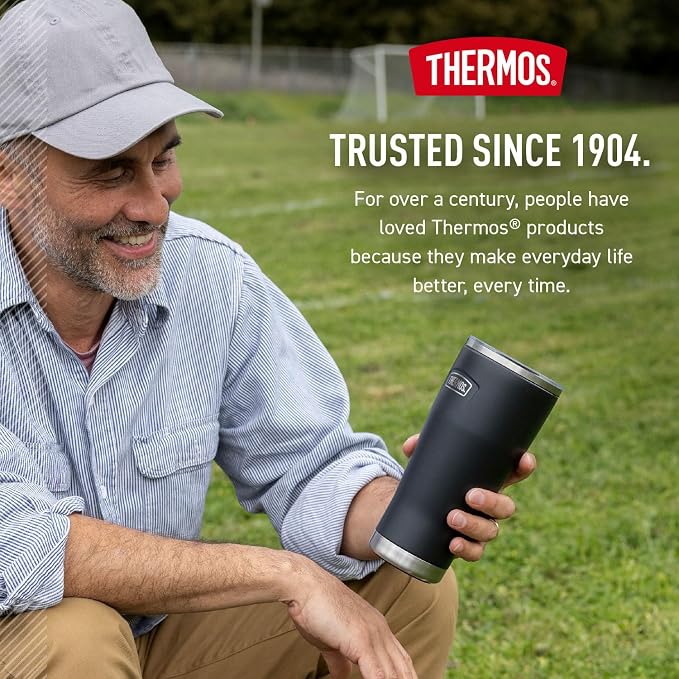 THERMOS ICON SERIES, Stainless Steel Tumbler with Slide Lock, 18 Ounce, Sea Green - Image 7