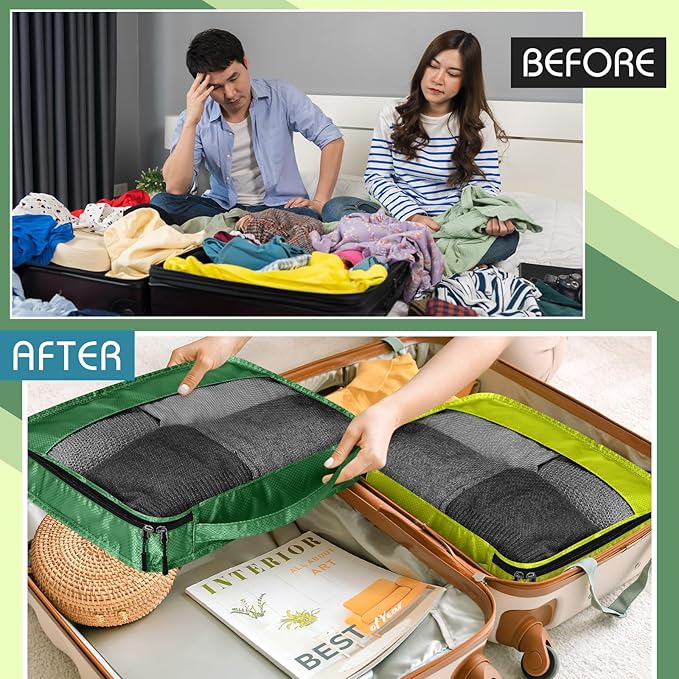 5 Pcs Packing Cubes for Suitcase Large Travel Cubes Carry on Luggage Organizer - Image 6