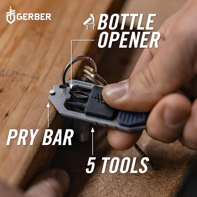 Gerber Gear Driver Keychain 5-in-1 Multitool, Clips to Pocket or Keychain - Image 4
