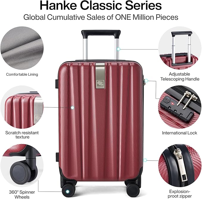 Hanke Luggage Sets 2 piece Carry On Luggage - Image 3