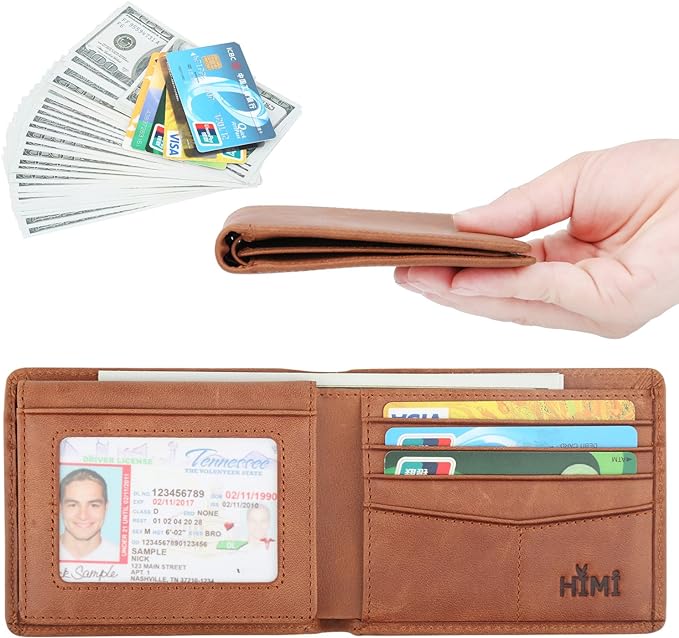 Wallet for Men-Genuine Leather RFID Blocking Bifold Stylish Wallet - Image 2