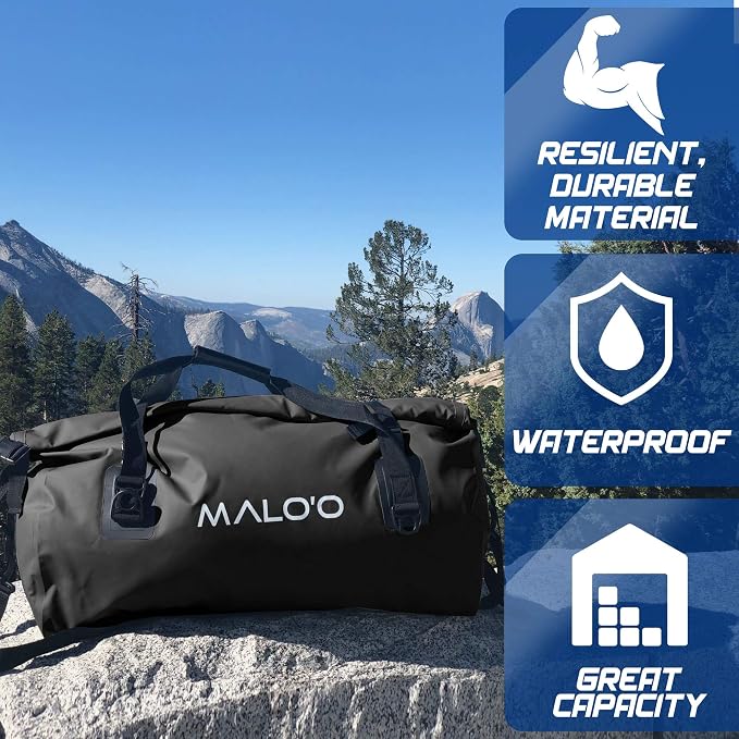 Malo'o Waterproof Dry Bag Duffel 40L/60L/100L, Roll Top Duffel Keeps Gear Dry - Image 6