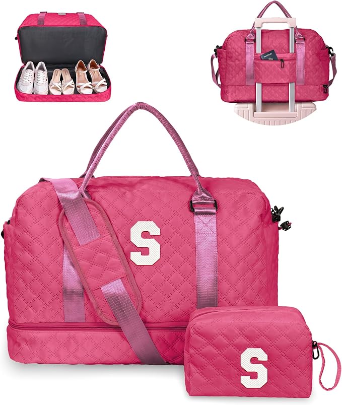 Womens Gifts for Birthday-Initial Travel Bag by Vogewood