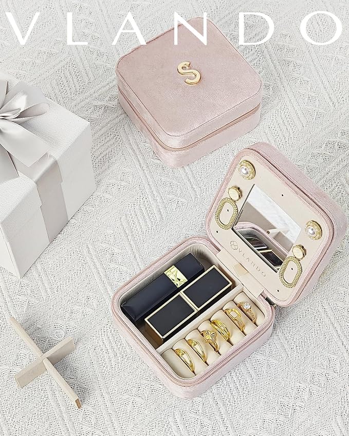 Vlando Jewelry Organizer Box, Small Jewelry Box - Image 6
