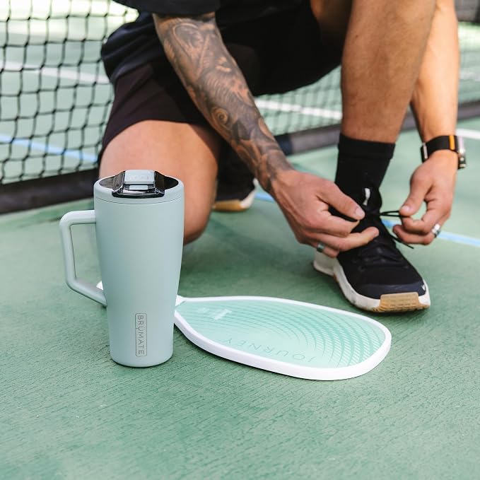BrüMate Era Flip 30oz Tumbler with 100% Leakproof Covered Straw Lid | Hygienic Covered Straw | Insulated Stainless Steel Water Bottle with Handle | Cup Holder Friendly | BPA-Free (Mocha) - Image 4