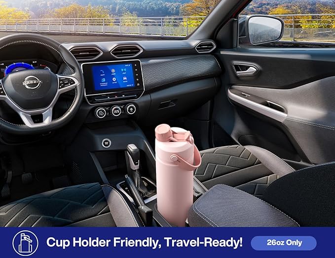 POWCAN 26 oz Insulated Water Bottle with 2-in-1 Straw and Spout Lid, Keep Cold 24H, Leak-Proof, Fits in Car Cup Holder, Stainless Steel Water Bottle for Soccer Lovers, and Sports Fans (NetBreaker USA) - Image 5
