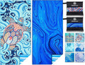 2 Pack Microfiber Lightweight Beach Towel Sand Free Quick Dry Absorbent Thin by WIDDONEN