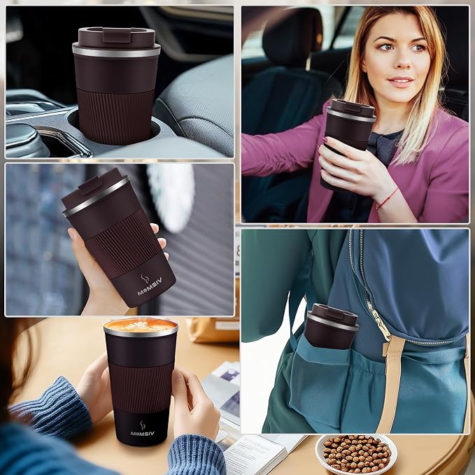 MOMSIV 17oz Travel Mug, Insulated Coffee Cup with Leakproof Lid, Vacuum Stainless Steel Double Walled Reusable Tumbler for Hot and Cold Water Coffee and Tea In Travel and Car - Image 7