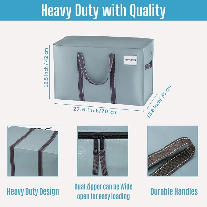 VENO 8 Pack Moving Bags, Heavy Duty, Moving Boxes Alternative, Packing Storage - Image 3
