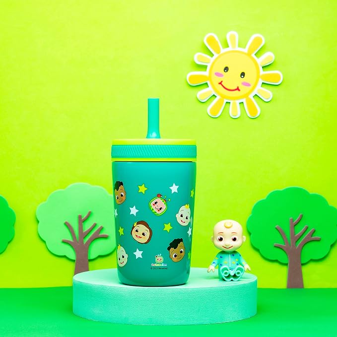 Zak Designs CoComelon Kelso Toddler Cups For Travel or At Home, 12oz Vacuum Insulated Stainless Steel Sippy Cup With Leak-Proof Design is Perfect For Kids (JJ, Cody, Nina) - Image 9