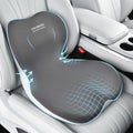 Coverado Car Seat Cushion and Lumbar Support Pillow One Piece, Memory Foam by COVERADOAUTO