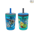 Zak Designs Kelso 15 oz Tumbler Set (Toy Story 4 - Woody & Buzz 2pc Set) Toddlers Cup Leak-Proof Screw-On Lid with Straw Made of Durable Plastic and Silicone, Perfect Bundle for Kids by ZakDesigns