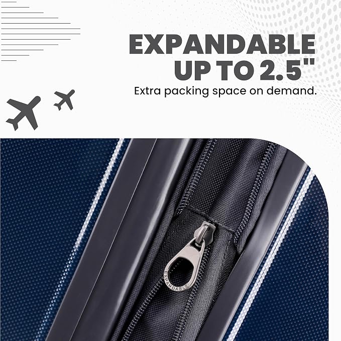 Spyder Rails 20 Inch Expandable Hardside Upright Suitcase - Image 6