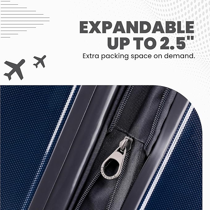 Spyder Rails 25 Inch Medium Expandable Hardside Upright Suitcase - Image 4
