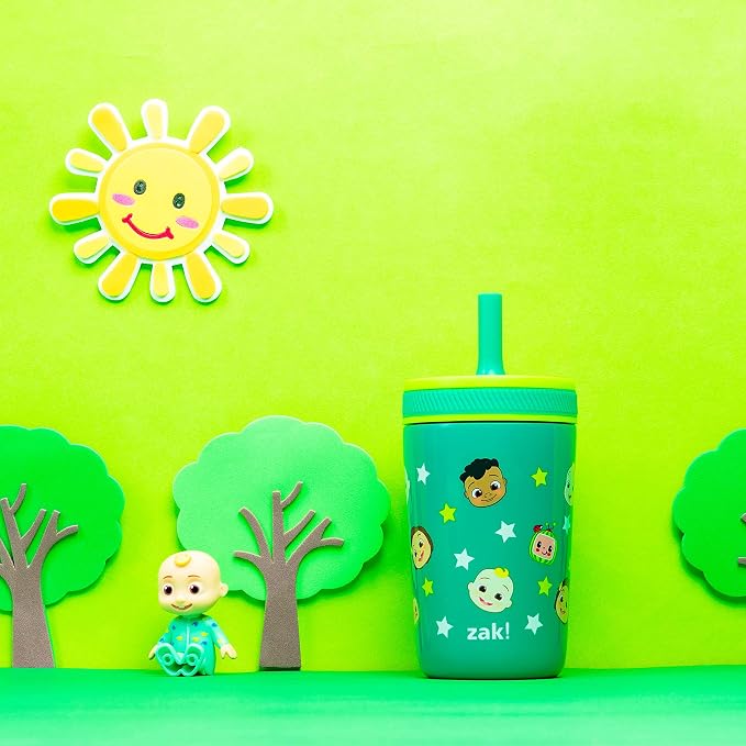 Zak Designs CoComelon Kelso Toddler Cups For Travel or At Home, 12oz Vacuum Insulated Stainless Steel Sippy Cup With Leak-Proof Design is Perfect For Kids (JJ, Cody, Nina) - Image 3