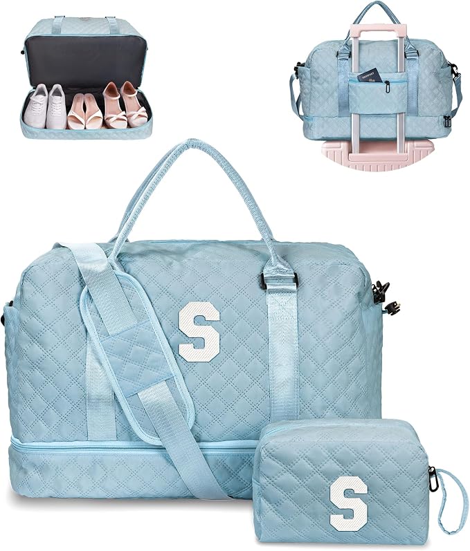 Gifts for Granddaughter-Initial Duffle Bag by Vogewood