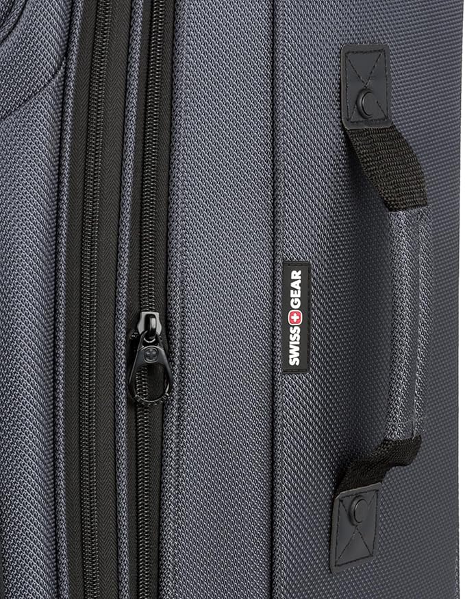SwissGear Sion Softside Expandable Luggage, Dark Grey, Checked-Large 29-Inch - Image 10