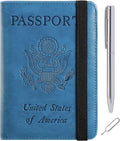 Passport Holder Cover Wallet Travel Essentials RFID Blocking Leather Card Case by PASCACOO