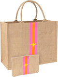 Large Beach Bag Jute Woven Tote by HelloBeaches