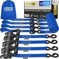 AUGO Heavy Duty Ratchet Straps & Soft Loops – Pack of 4 Extra Strong 1.5” by by AUGO