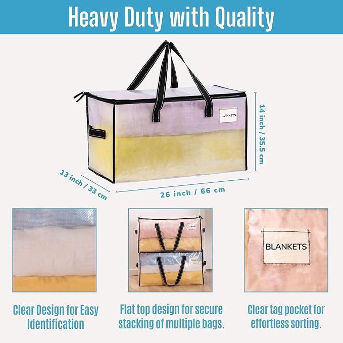 VENO 10 Pack Moving Bags, Comforter and Blanket Storage Bags - Image 5