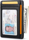 Buffway Slim Minimalist Front Pocket RFID Blocking Leather Wallets - Image 2