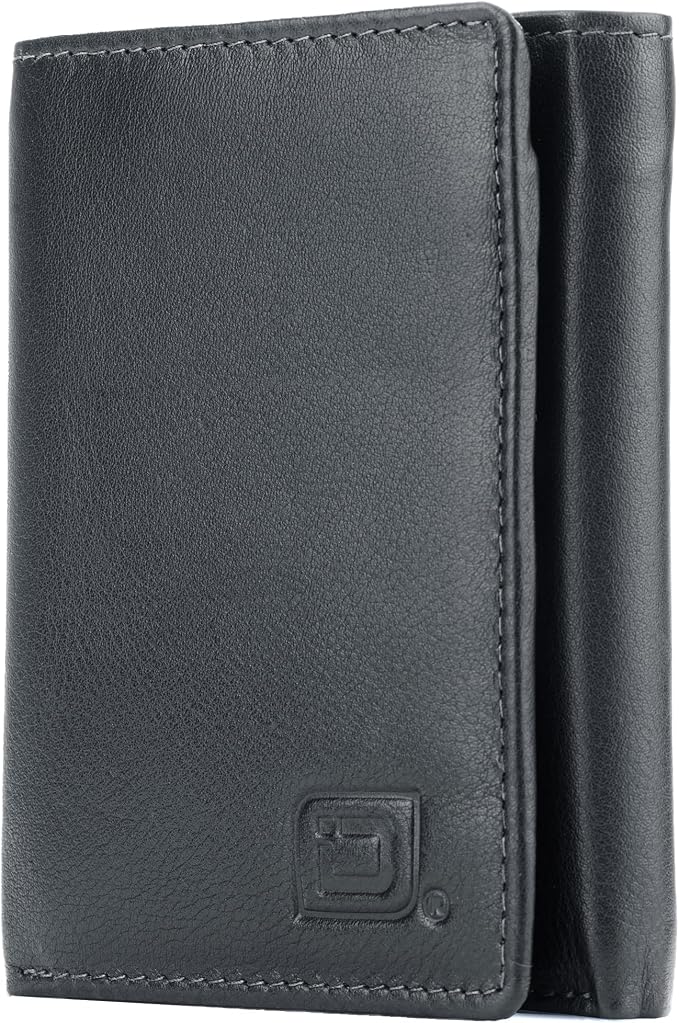 ID Stronghold Men's Leather Trifold Wallet - Image 9