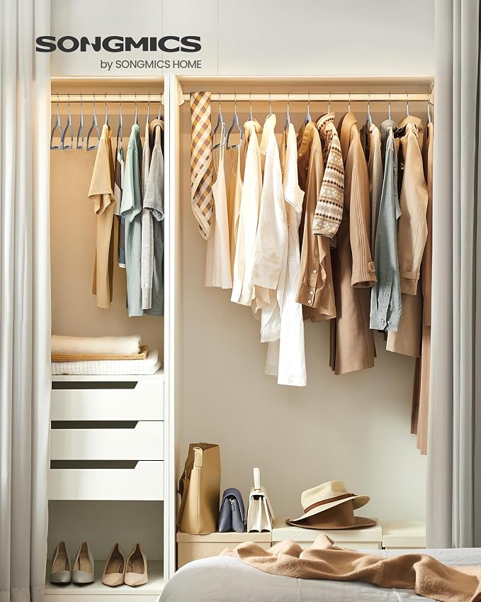 SONGMICS Clothes Hangers, Space-Saving, Light Gray and Dark Gray UCRP0050G01 - Image 2