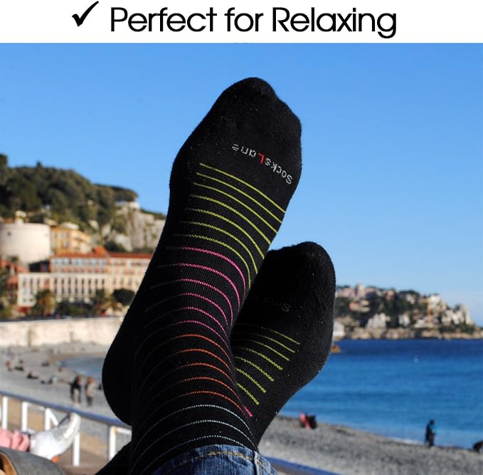 Cotton Compression Socks for Women & Men. 15-20 mmHg Support Knee-High Solid - Image 4