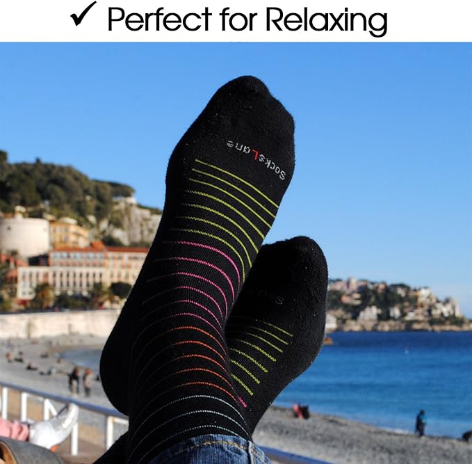 Cotton Compression Socks for Women & Men. 15-20 mmHg Support Knee-High Brown M/L - Image 4