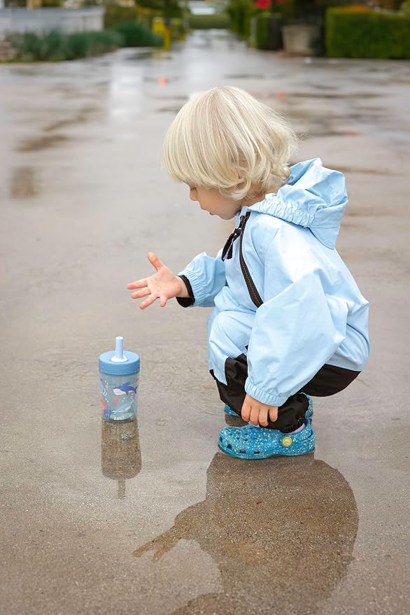 Zak Designs Peppa Pig Capri Toddler Tumblers For Travel or At Home, 9oz 2-Pack Double Wall Plastic Sippy Cups With Leak-Proof Design is Perfect For Kids (Peppa and Friends) - Image 11