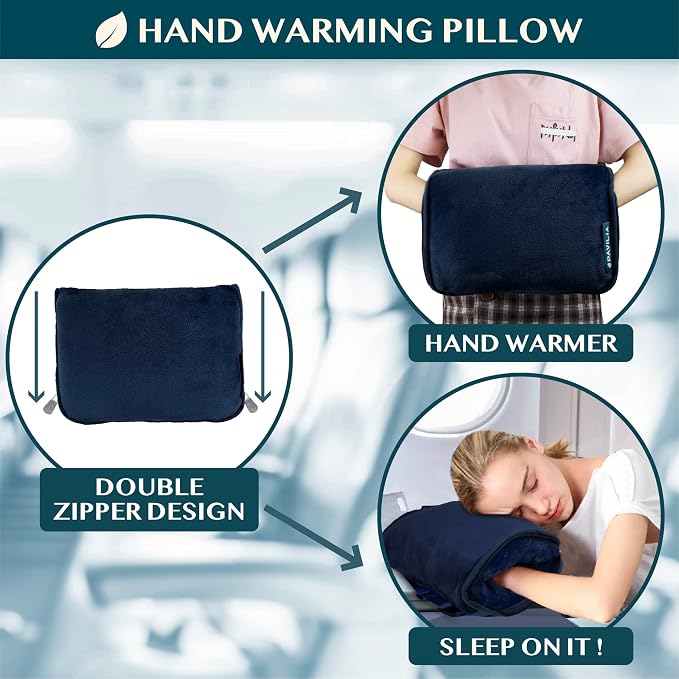 PAVILIA Travel Blanket Pillow, Soft Airplane Blanket 2-IN-1 Combo Set, Plane - Image 4