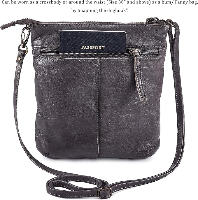 Crossbody Sling Bag for Women Small Real Leather Purse Vintage Travel Crossover - Image 6