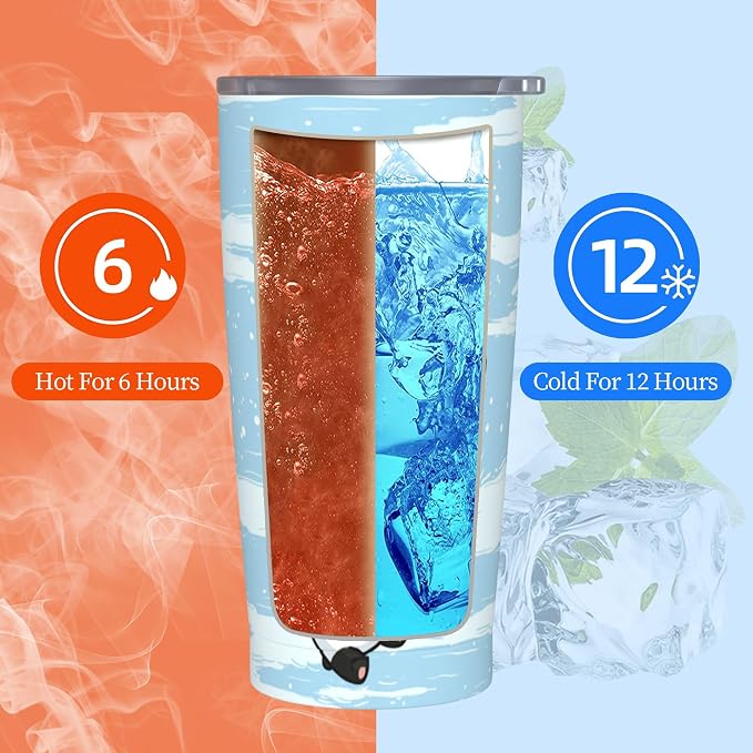 Panda Tumbler with Lid and Straw 20oz Vacuum Insulated Coffee Cup Stainless Steel Tumblers Leakproof Travel Mug Present for Women Men - Image 6