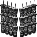 Havawish 24 Mothers Day Christian Tumbler Gift Bulk Religious Inspirational 24 oz Drinking Jesus Cup with Lid Straw Bible Verse Plastic Cup for Church Father Teacher First Communion (Black) by Havawish