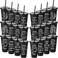 Havawish 36 Pcs Mothers Day Christian Tumbler Gift Bulk Religious Inspirational 24 oz Drinking Jesus Cup with Lid Straw Bible Verse Plastic Cup for Church Father Teacher First Communion (Black) by Havawish