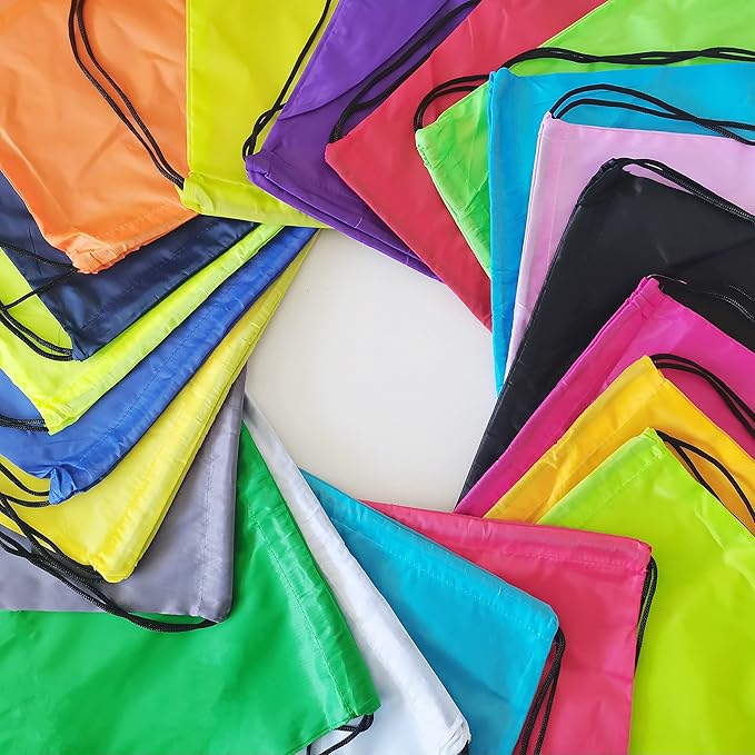 60 Pieces Drawstring Backpack Bags Sports Sackpack Bulk Cinch Gym Bag - Image 5