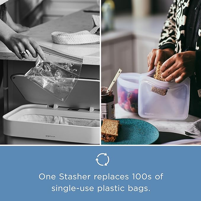 Stasher Premium Silicone Reusable Food Storage Stand-Up Mega Bag, Sea Urchin - Image 8