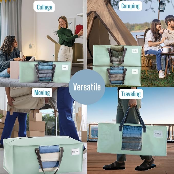 VENO 10 Pack Moving Bags for College, Heavy-Duty Storage Totes, Moving Boxes - Image 6